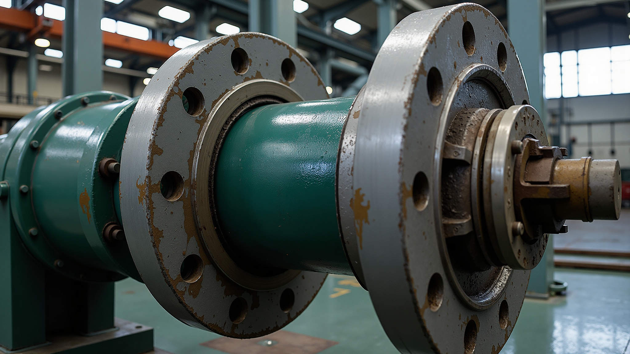 Bearing failure analysis showing surface fatigue patterns